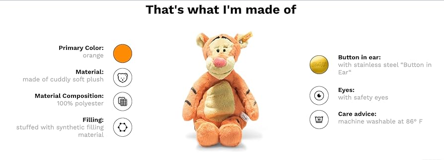 新品　ディズニー ティガー シュタイフ(Steiff) Amazon.co.jp: シュタイフ(Steiff) ディズニー ティガー 30cm